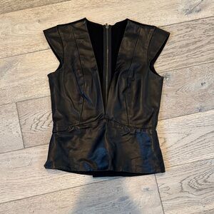 Mason leather low cut top